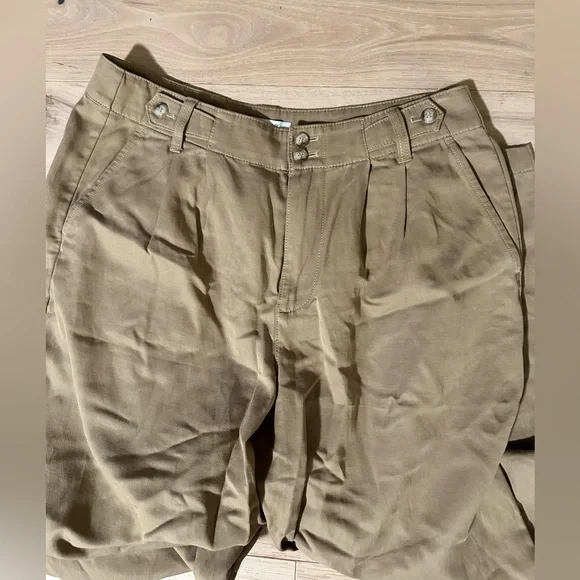 Madewell The Harlow Wide-Leg Pant | Size 8P | Khaki - Picture 9 of 12